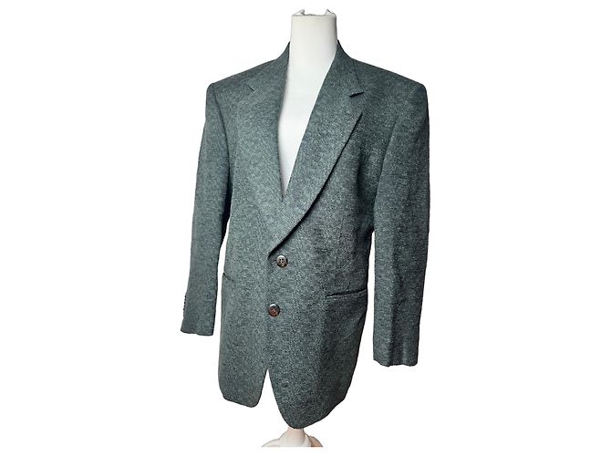 Vintage Givenchy wool Men’s Blazer M Green Grey