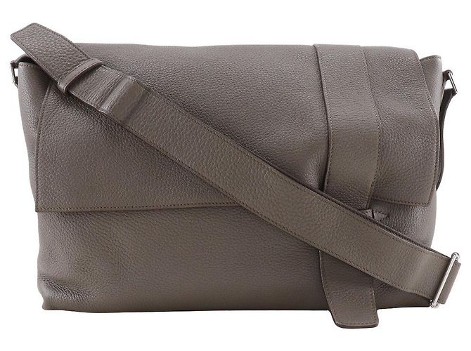Hermès Alfred Messenger Bag Clemence 35 Braun