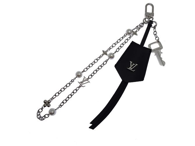 Louis Vuitton Midnight Pearl Stackable Bag Charm Black Silvery
