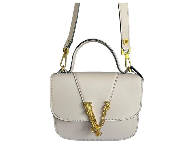Bolso de mano Versace Virtus Barocco V Small de cuero de ternera Rosa
