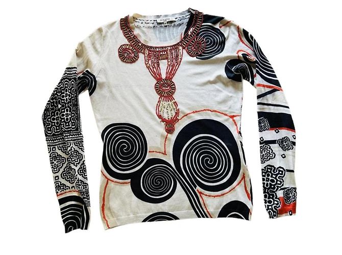 Etro Bestickte Bluse, dekoriert wie eine Halskette Mehrfarben
