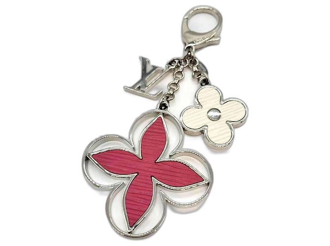 Chaveiro Limy da Louis Vuitton Rosa Branco Monograma