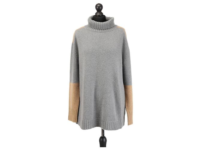 Loro Piana Kaschmir Pullover mit Rollkragen grau