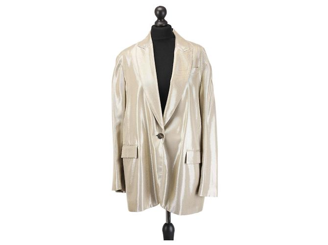 Blazer Brunello Cucinelli Dourado de Viscose 42