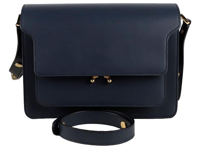 Marni Borsa a tracolla media Trunk Blu