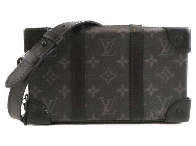 Louis Vuitton Monogram Eclipse Soft Trunk Wallet Shoulder Bag Black