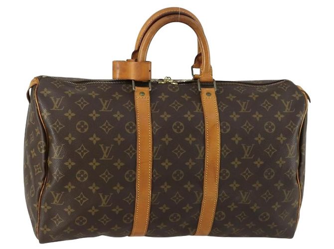 LOUIS VUITTON Bolsa Boston Monogram Keepall 45 M41428 LV Auth 158352 Monograma