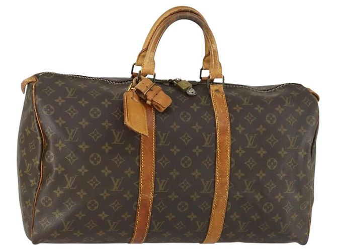 LOUIS VUITTON Monogram Keepall 50 Boston Tasche M41426 LV Auth 157022 Monogramm