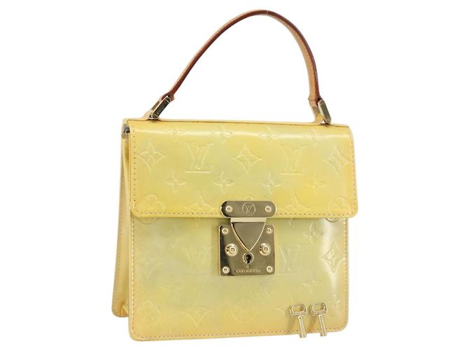 LOUIS VUITTON Monogram Vernis Spring Street Handtasche Grau M91029 LV Auth gh1568