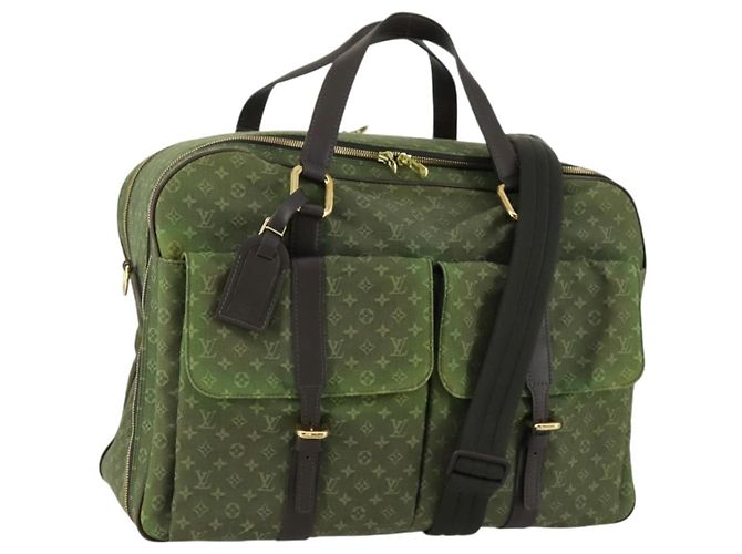 LOUIS VUITTON Monogram Mini mini claudine Bolsa Boston Khaki MB0082 LV Auth mr1701 Caqui
