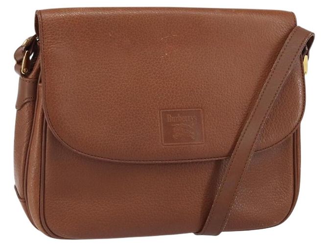 Autre Marque Borsa a Spalla Burberrys in Pelle Marrone Oro Auth BA9372 D'oro