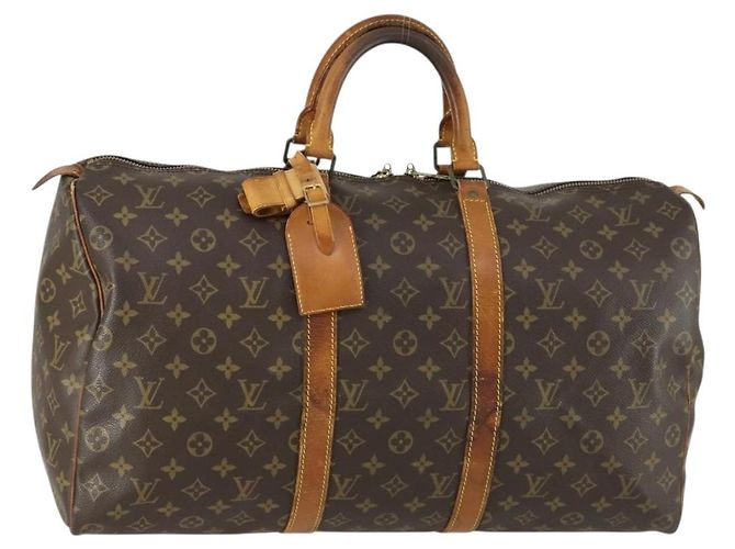 LOUIS VUITTON Bolsa Boston Monogram Keepall 50 M41426 LV Auth 158956 Monograma