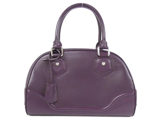 Bolsa Louis Vuitton Epi Bowling Montaigne PM Roxo escuro
