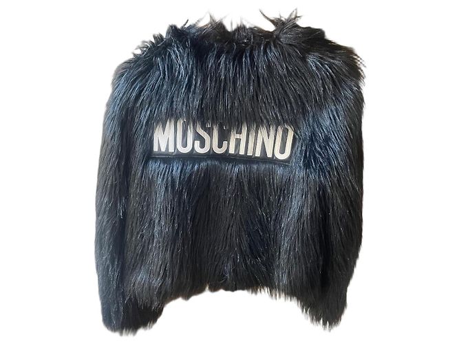 Abrigo negro de acrílico Moschino x H&M
