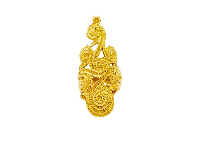Autre Marque Anello 'volute' in oro giallo.