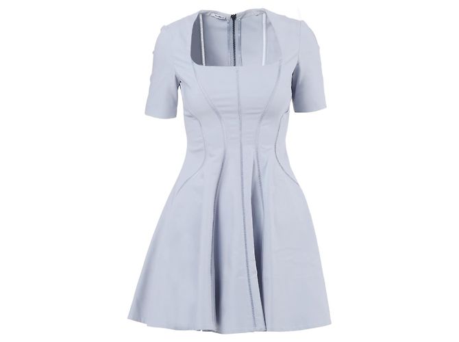 Strukturiertes Cocktailkleid in Hellblau von Miu Miu