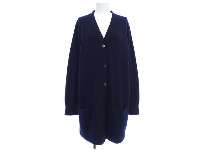 Cardigan lungo in cashmere Hermès Blu Blu navy