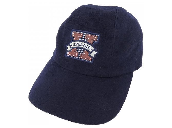 Hermès Hermes Cashmere Cap Blau Marineblau 