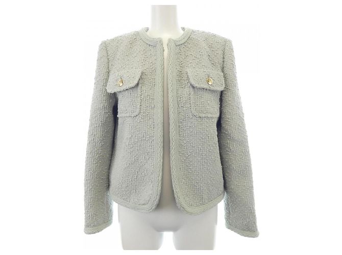 Céline Celine Collarless Jacket Green