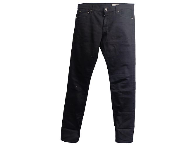 Jeans de pierna recta Alexander McQueen en denim negro