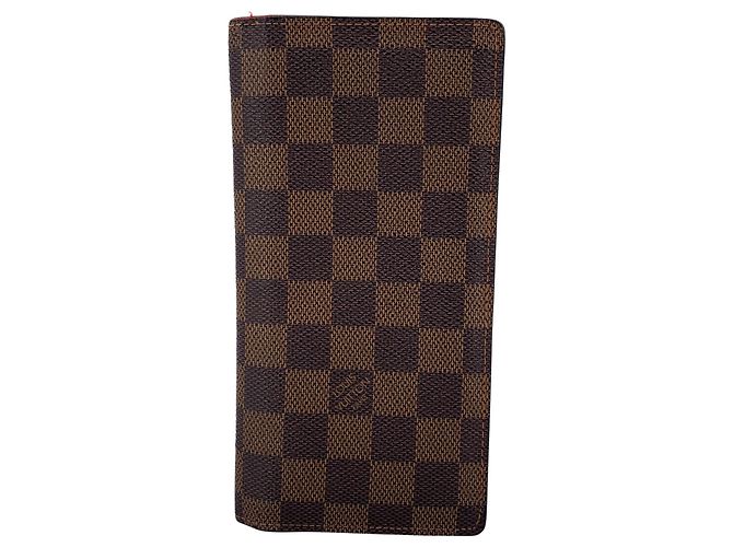 Carteira de tecido Louis Vuitton Brazza Marrom