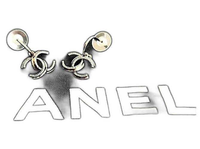 Orecchini Coco Mark di Chanel Argento Metallico 