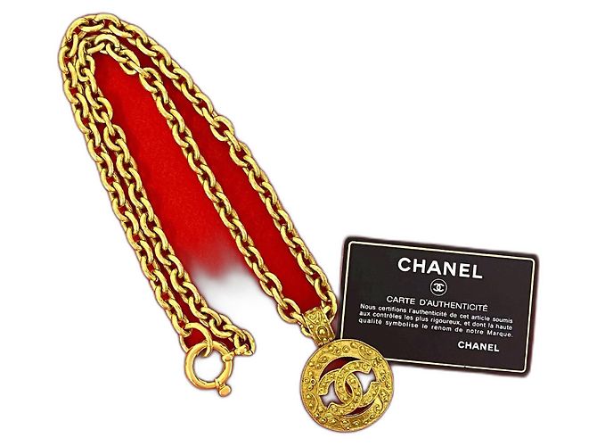 Collar Chanel Coco Dorado Metálico