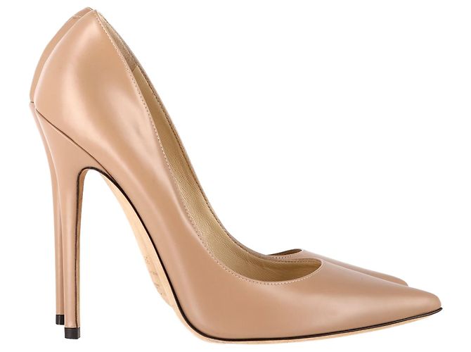 Anouk Pumps mit spitzem Zehen in beigem Leder von Jimmy Choo