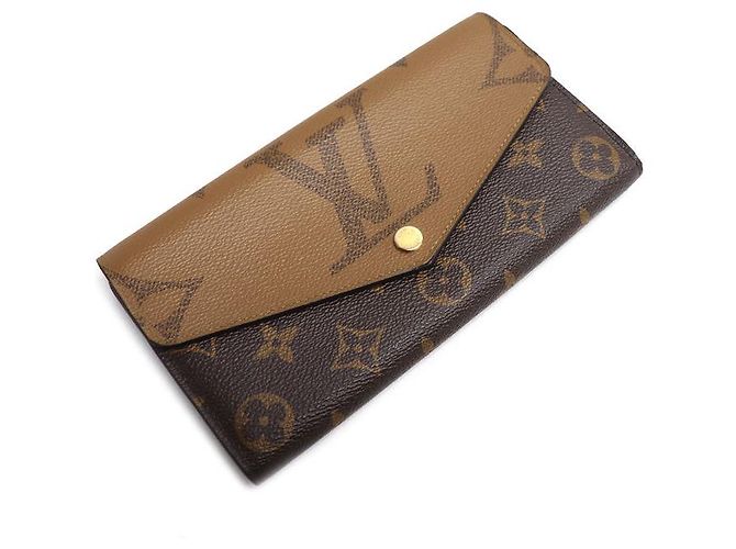 Cartera Larga Monograma Sarah de Louis Vuitton Castaño