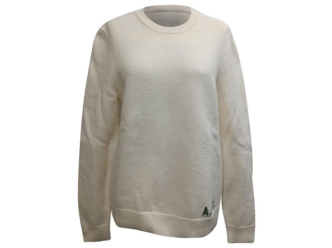 Apc Suéter A.P.C. Edward em lã virgem branca Branco Cru