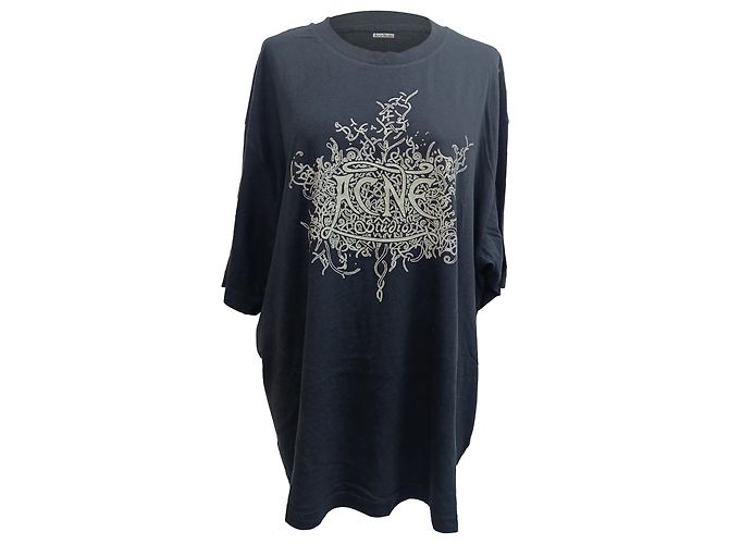 Camiseta Glow In The Dark en algodón negro de Acne Studios