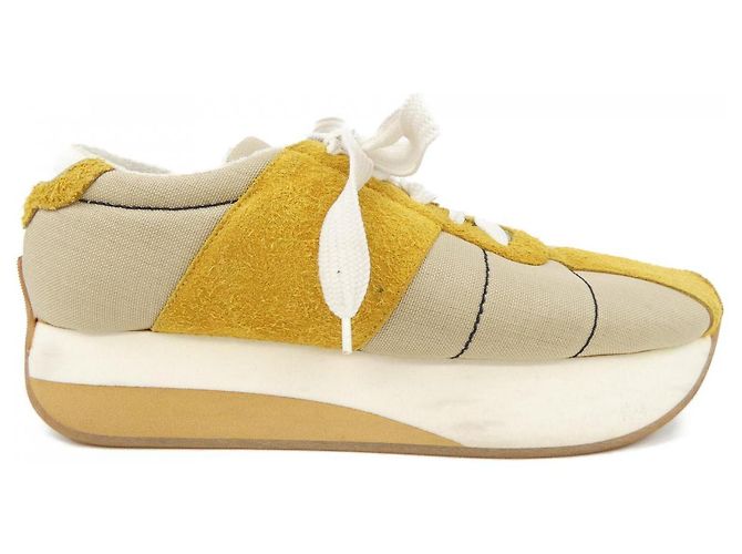 Marni Sneaker aus Leder beige gelb