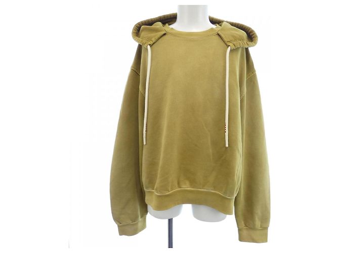 Felpa con cappuccio Marni FUMU012940 Verde Khaki Cotone Cachi