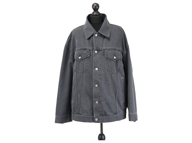 Jaqueta jeans oversized cinza Acne Studios Algodão