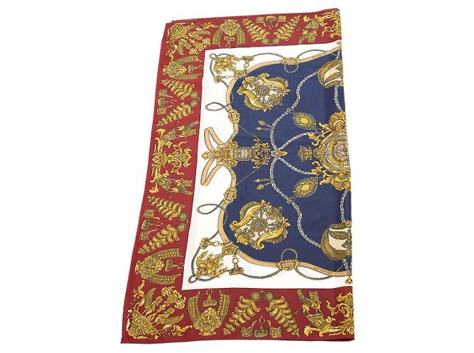 Sciarpa Hermès Carre 90 in seta twill multicolore
