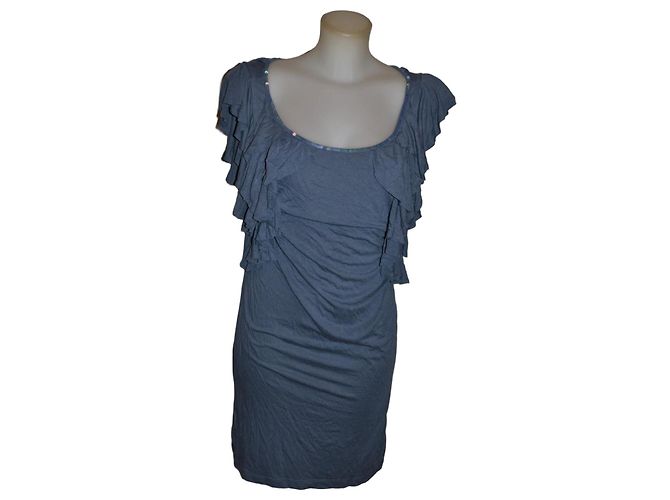 Vestido Twin Set Turquesa com Paetês de Viscose L