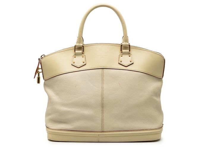 Sac à main Lockit MM Louis Vuitton Beige Écru