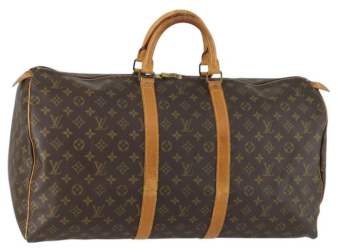 LOUIS VUITTON Bolsa Boston Monogram Keepall 55 M41424 LV Auth 158289 Monograma