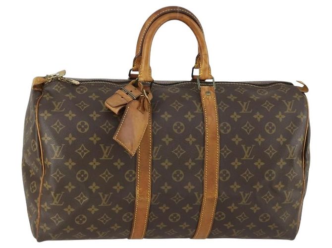 LOUIS VUITTON Sac Boston Monogram Keepall 45 M41428 LV Auth 157652 Monogramme