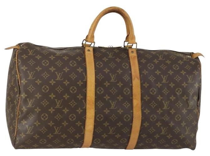 LOUIS VUITTON Monogram Keepall 55 Boston Tasche M41424 LV Auth BA9013 Monogramm
