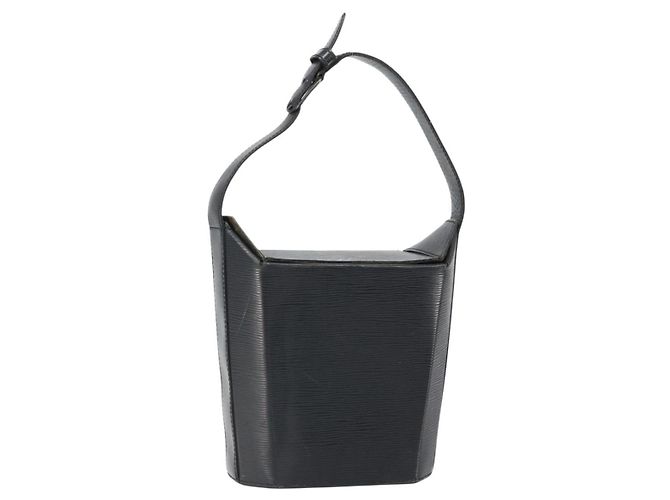 LOUIS VUITTON Bolsa de Ombro Epi Preta M80161 LV Auth BA9432 Preto