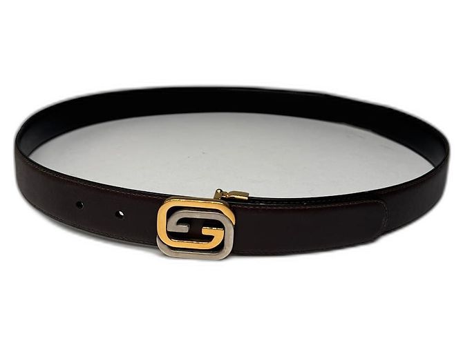 Vintage Gucci Ledergürtel braun