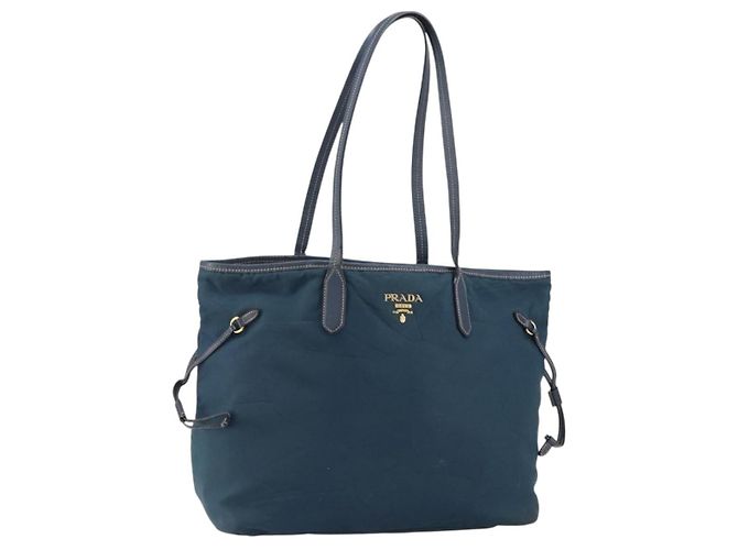 Prada Vintage Tote Tessuto Blu navy
