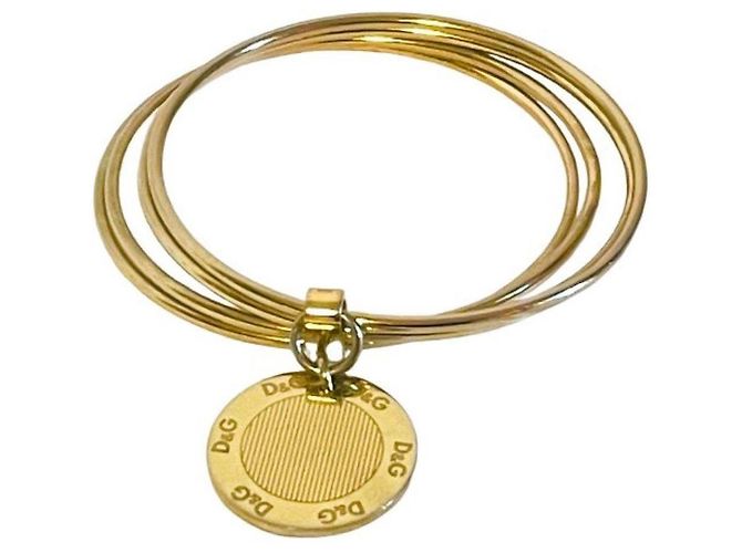Iconico bracciale e DOLCE & GABBANA in acciaio placcato oro "Flutter" D'oro