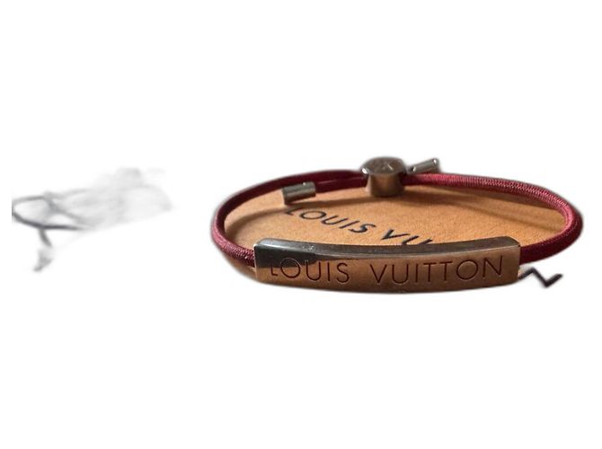 Louis Vuitton Space Armband Dunkelrot Nylon Bordeaux