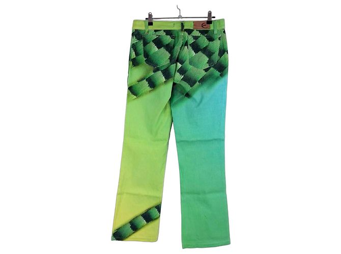 Grüne Just Cavalli Jeans mit Tiermuster