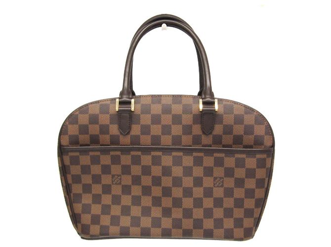 Bolsa de mão horizontal Damier Sarria Louis Vuitton Marrom Damier ebene