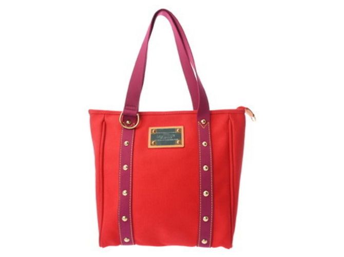 Louis Vuitton Antigua Cabas MM Rote Handtasche