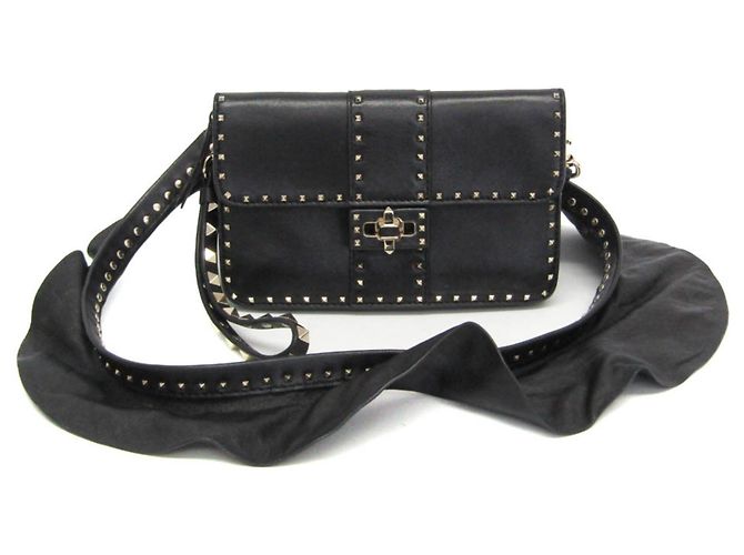Bolsa de Ombro Lockstuds Valentino Garavani Preto