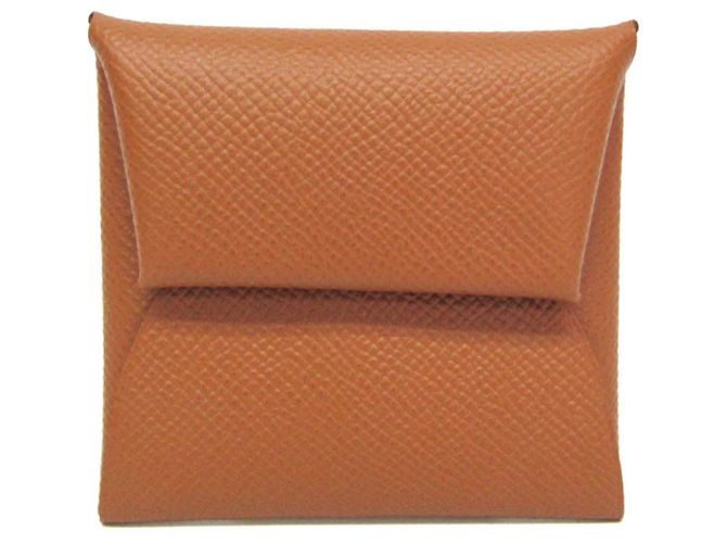 Monedero de cuero Epsom Bastia de Hermès Castaño